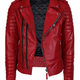 Illustration for article titled After Halloween Sale 50% OFF Mens Quilted Red Faux Sheep Leather Slim fit Motorcycle Biker Jacket!em/em